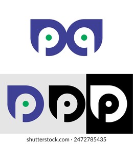 Letter p or q logo