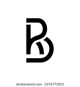 Letter p r b erste kreative Linie Kunst moderne geometrische einzigartige Monogramm-Logo