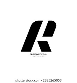 Letter p r k creative new unique shape modern monogram flat logo