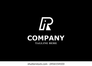 letter i p and r modern logo