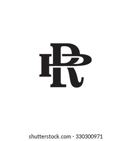 letter P and R monogram logo