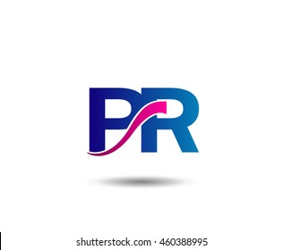 Letter P and R monogram logo
