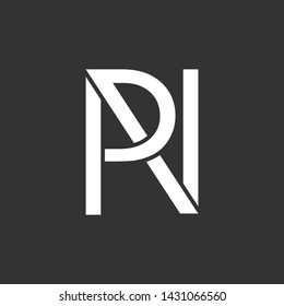 letter p r n symbol logo vector