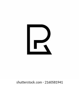 Letter P R PR RP Monogram Logo Design Minimal
