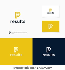 letter p resulst, logo combinations with modern template