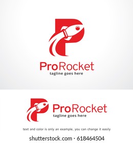Letter P Rocket Logo Template Design Vector, Emblem, Design Concept, Creative Symbol, Icon