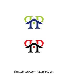 Letter P With Roof, Real Estate Logo Vector 001