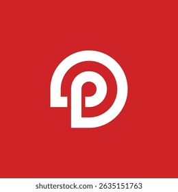 Letra P Plantilla de Vector de diseño de logotipo redondo