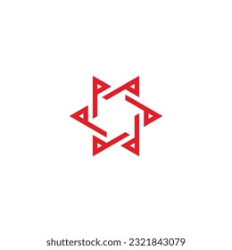 Letter p rounded, hexagon geometric symbol simple logo vector 
