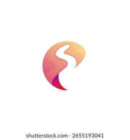 Letra P y S logotipo con diseño simple, SP logotipos