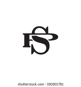 letter P and S monogram logo