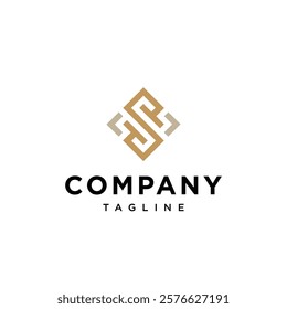 Letter P or S Tile Stone logo icon vector