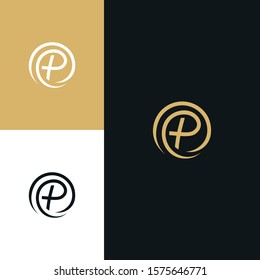 Letter P Script, Vector Illustration, Eps 10