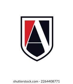 Logo elegante del escudo P, diseño vectorial. 