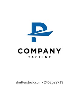 Letter P Ship Logo icon vector template.eps