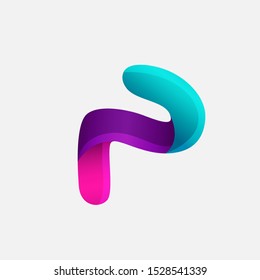 letter P simple and creative vector logo design illustration
