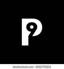 letter P simple letter logo