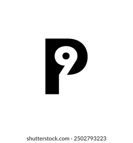 letter P simple letter logo