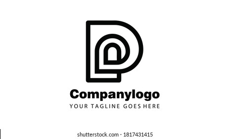 Letra p para diseño de logotipo sencillo