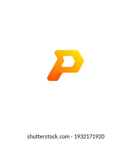 letter p simple logo design