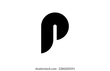 Letter P simple logo design