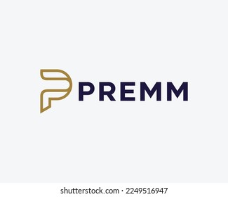 Letter P Simple Monogram Logo