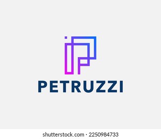 Letter P Simple Monogram Logo