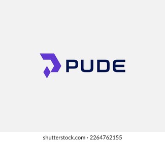 Letra P Logotipo de monograma simple
