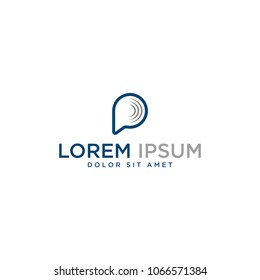 letter p, sound logo simple