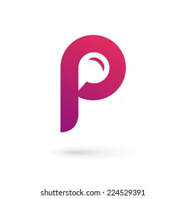 Letter P Speech Bubble Logo Icon Stock Vector (Royalty Free) 224529391 ...