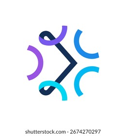 Logotipo de la marca de velocidad de la letra P en azul, símbolo de movimiento dinámico para la logística, la tecnología y las nuevas empresas modernas.