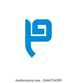 letter p spiral doodle lowercase line logo vector 