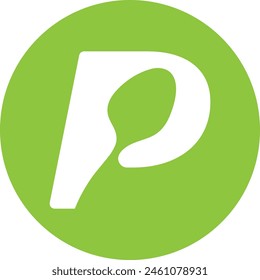 Letter P with Spoon Logo design for your brand