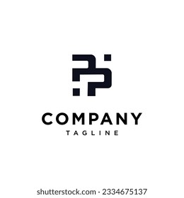 
Letra P icono de logotipo cuadrado icono plantilla vectorial.eps