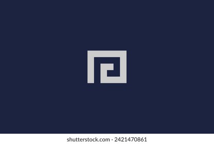 letter p with square logo icon design vector design template inspiration