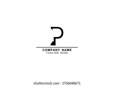 Letter P in Stand Style logo