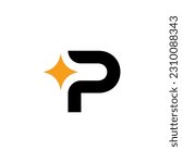 Letter P Star logo icon design. Creative template for company and business