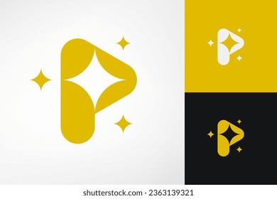 The letter P with a star symbol replaces the hole in the bowl. Describes a successful, forward-thinking and professional business. Suitable logo for business consulting companies, personal brands, etc