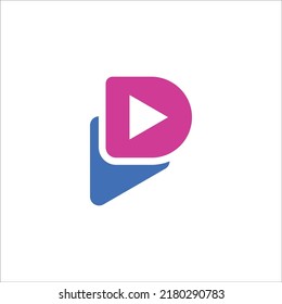 
the letter P symbol with a video combination in the middle of the logo.