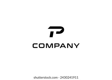 Letra P y T Modern Monogram Logo