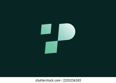 Letter P Tech Logo Design Template