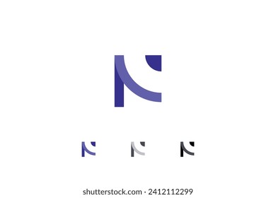 Letter P tech logo design vector illustration