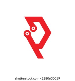 Logo de la letra P con estilo simple
