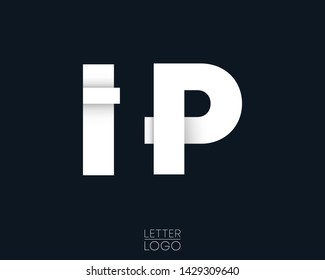 Letter I and P template logo design. Vector illustration.