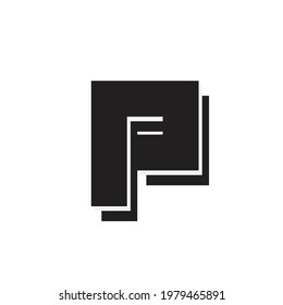 letter P text effect design vector, Can be used for Logo.