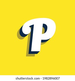 letter P text effect design vector, Can be used for Logo.