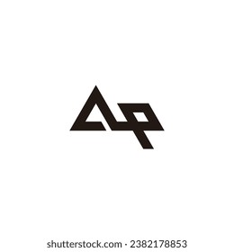 Letter A P triangle geometric symbol simple logo vector