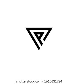 Letter P triangle logo design