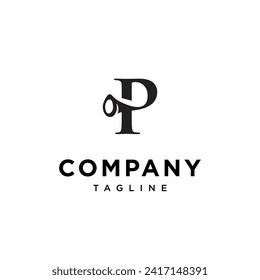 Letter P Trumpet logo icon vector template.eps
