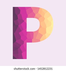 Letter P with two colours gradient